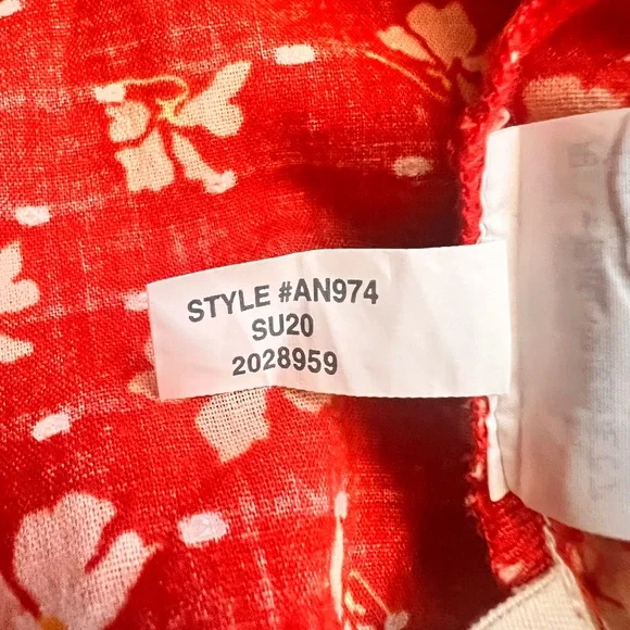 Madewell Puff-Sleeve Button-Front Top in Swiss Dot Happy Hibiscus Size Medium - Picture 8 of 8